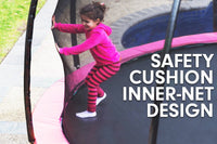 Classic 6ft Outdoor Round Trampoline Safety Enclosure - Pink Sports & Fitness Kings Warehouse