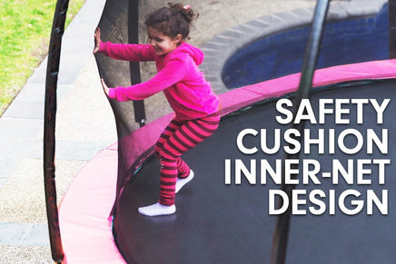 Classic 6ft Outdoor Round Trampoline Safety Enclosure - Pink Sports & Fitness Kings Warehouse