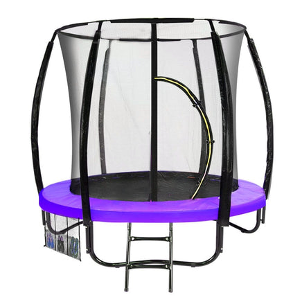 Classic 6ft Trampoline Round Outdoor Free Safety Net Spring Pad Cover Mat Purple Kings Warehouse