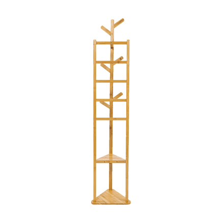 Clothes Coat Rack Garment Stand Shelf Wooden Tree Hanger Bag Hat Hook Holder Furniture Kings Warehouse