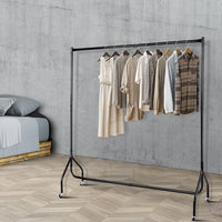 Clothes Rack Airer Coat Stand 6FT Rail Wheels Home & Garden Kings Warehouse