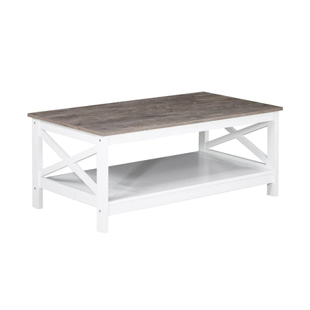 Coastal Coffee Table in White and Grey Kings Warehouse