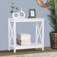 Coastal Console Table in White Furniture Kings Warehouse