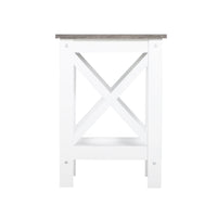 Coastal Side Table in White and Grey Kings Warehouse