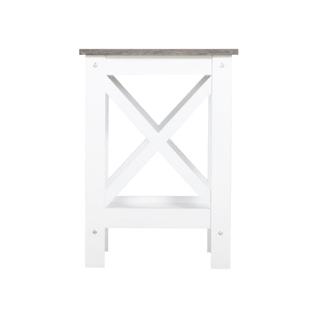 Coastal Side Table in White and Grey Kings Warehouse