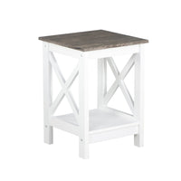 Coastal Side Table in White and Grey Kings Warehouse