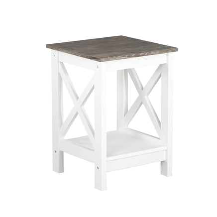 Coastal Side Table in White and Grey Kings Warehouse