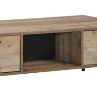 Coffee Table 2 Drawers Particle Board Storage in Oak Colour Furniture Kings Warehouse