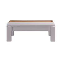 Coffee Table High Gloss Finish Lift Up Top MDF White Ash Colour Interior Storage Furniture Kings Warehouse