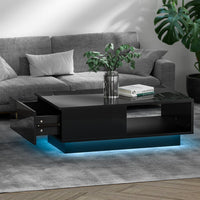 Coffee Table Led Lights Black Furniture Frenzy Kings Warehouse