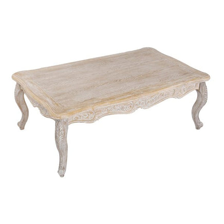 Coffee Table Oak Wood Plywood Veneer White Washed Finish Furniture Kings Warehouse