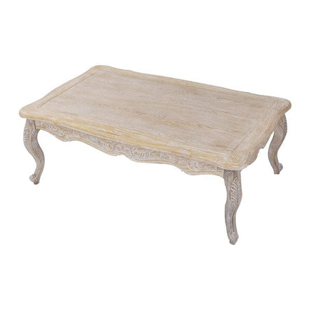 Coffee Table Oak Wood Plywood Veneer White Washed Finish Furniture Kings Warehouse