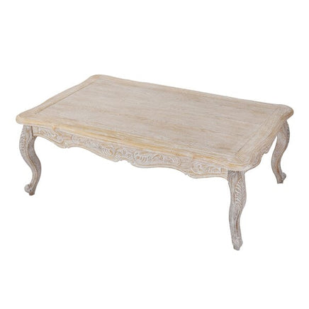 Coffee Table Oak Wood Plywood Veneer White Washed Finish Furniture Kings Warehouse