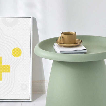 Coffee Table Round 52CM Plastic Green Furniture Kings Warehouse