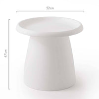 Coffee Table Round 52CM Plastic White Furniture Kings Warehouse