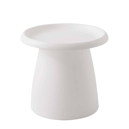 Coffee Table Round 52CM Plastic White Furniture Kings Warehouse