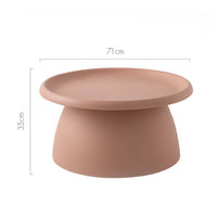 Coffee Table Round 71CM Plastic Pink Furniture Kings Warehouse