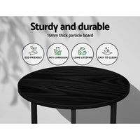 Coffee Table Side Table Round Black Martha Furniture Kings Warehouse