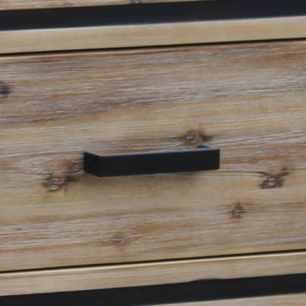 Coffee Table Solid Wood Acacia & Veneer Frame 2 Drawers Storage Sliver Brush Colour Furniture Kings Warehouse