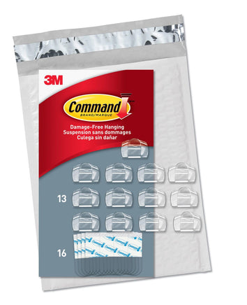 Command CL017-13NA Value Pack Round Cord, Clear, 13 Clips Kings Warehouse