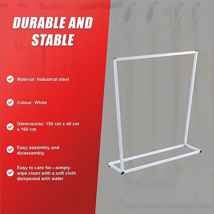 Commercial Clothing Garment Rack Retail Shop White Home & Garden Kings Warehouse