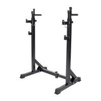 Commercial Squat Rack Adjustable Pair Fitness Exercise Weight Lifting Gym Barbell Stand Sports & Fitness Kings Warehouse