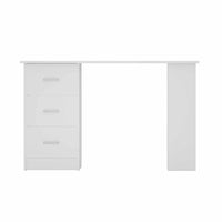 Computer Desk Drawer Shelf Cabinet White 120CM Furniture Kings Warehouse