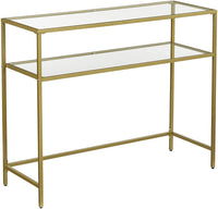 Console Table Metal Frame with 2 Shelves Adjustable Feet Home & Garden Kings Warehouse