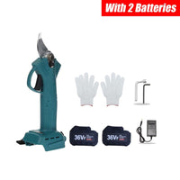 Cordless Electric Pruning Shears Secateur Rechargeable Branch Cutter W/ 2 Battery Pet Care Kings Warehouse