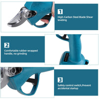 Cordless Electric Pruning Shears Secateur Rechargeable Branch Cutter W/ 2 Battery Pet Care Kings Warehouse