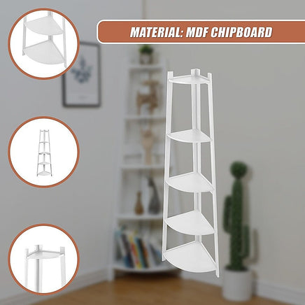 Corner Ladder Shelf Bookcase Display Storage Unit Furniture Kings Warehouse