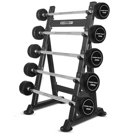 CORTEX 100kg ALPHA Series Fixed Barbell Set with Stand Sports & Fitness Kings Warehouse