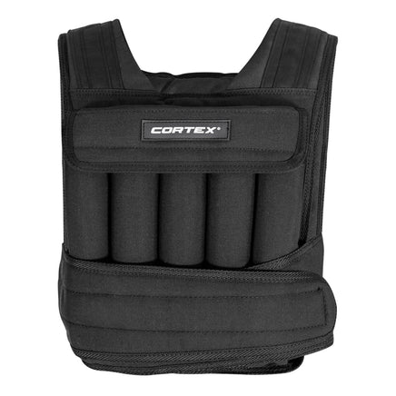 CORTEX 20kg Adjustable Weight Vest with 1kg Increments in Black Sports & Fitness Kings Warehouse