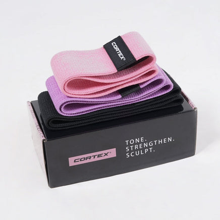 CORTEX FibraBands 3 Pack Micro Flat Resistance Bands 82mm Sports & Fitness Kings Warehouse