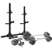 Cortex SR10 Squat Rack with 90kg Standard Tri-Grip Weight and Bar Set Sports & Fitness Kings Warehouse