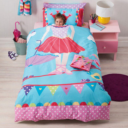 Cubby House Reversible Tabitha Tightrope Quilt Cover Set Double Home & Garden Kings Warehouse