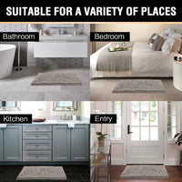 Dark Grey Bath 45*70cm Mat Rug Bathroom Extra Soft Absorbent Rugs Non Slip Quick Dry Kings Warehouse