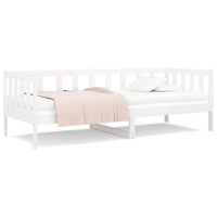 Day Bed White 92x187 cm Single Bed Size Solid Wood Pine bedroom furniture Kings Warehouse 