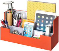 Desk Supplies Office Organizer Caddy (Orange)