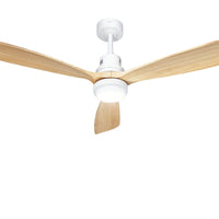 Dev King 52'' Ceiling Fan LED Light Remote Control Wooden Blades Timer Fans