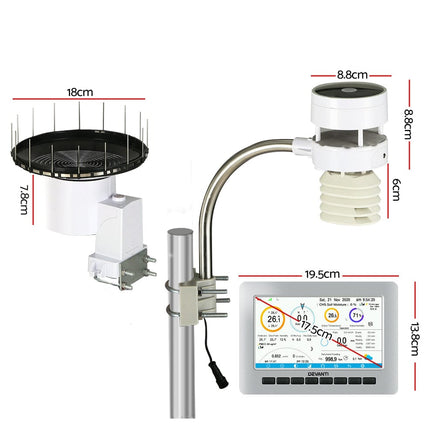 Dev King Weather Station Ultrasonic Anemometer Outdoor WiFi Rain Gauge Solar garden supplies Kings Warehouse