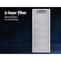 Devanti 520mm Range Hood 52cm Rangehood Stainless Steel Appliances Kings Warehouse