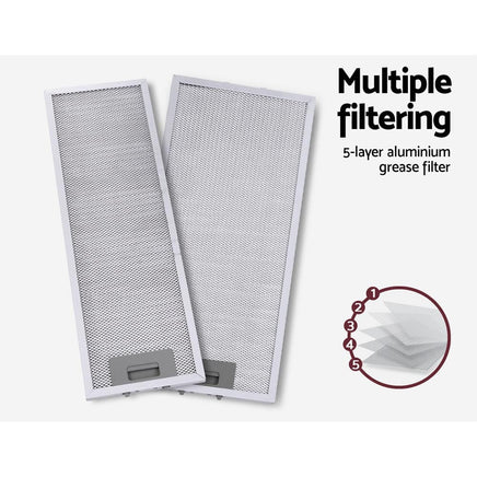 Devanti 600mm Range Hood 60cm Slide out Rangehood Stainless Steel Appliances Kings Warehouse