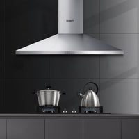 Devanti 900mm Range Hood 90cm Rangehood Stainless Steel Appliances Stocktake Sale Kings Warehouse