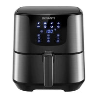 Devanti Air Fryer 7L LCD Fryers Black Appliances Kings Warehouse