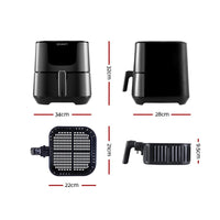 Devanti Air Fryer 7L LCD Fryers Black Appliances Kings Warehouse
