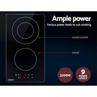 Devanti Electric Ceramic Cooktop 30cm Appliances Kings Warehouse