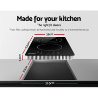 Devanti Electric Ceramic Cooktop 30cm Appliances Kings Warehouse