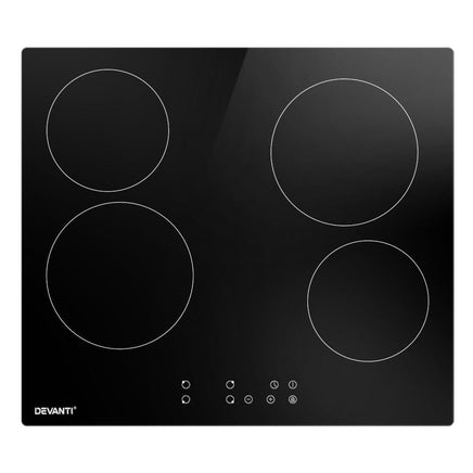 Devanti Electric Ceramic Cooktop 60cm Touch Control Appliances Kings Warehouse