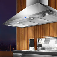 Devanti Range Hood Commercial Rangehood BBQ Hoods Kitchen Alfresco Canopy 1500mm Appliances Stocktake Sale Kings Warehouse